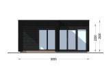 Abri de jardin en bois INES PLUS avec terrasse en L (34 mm + bardage), 6x6 m, 36 m² specification 2