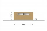 Garage bois toit plat SILVIA F (34 mm + bardage), 6x6 m, 36 m² specification 3