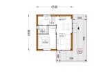 Chalet en bois habitable SELIA RV (Isolé RE2020, 44 mm + bardage), 44 m² specification 1