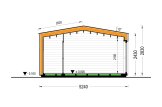 Abri de jardin en bois PIA PLUS (Isolé RE2020, 34 mm + bardage), 5x3 m, 12 m² specification 6