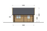 Garage en bois MISSISSIPPI (44 mm), 5x6 m, 30 m² specification 5