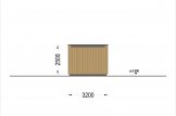 Garage bois toit plat SILVIA F (34 mm + bardage), 3.2x5.2 m, 16.6 m² specification 4