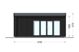Abri de jardin en bois EMMY PLUS (Isolé RE2020, 34 mm + bardage), 6x3 m, 15 m² specification 2