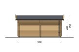Garage en bois CLASSIC (34 mm), 3.6x5.4 m, 19.9 m² specification 5
