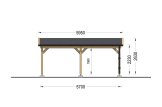 Carport en bois CLASSIC, 4x5.7 m specification 3