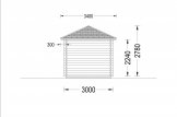 Abri de jardin avec appenti LAMIA (28 mm), 7.35x3 m, 13.5 m² + 8.55 m² pergola specification 5