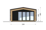 Abri de jardin en bois PIA PLUS (Isolé RE2020, 34 mm + bardage), 5x3 m, 12 m² specification 2