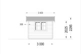Abri de jardin en bois ADAM S (44 mm), 3x3 m, 9 m² specification 3