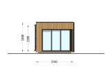 Abri de jardin en bois AMARA (Isolé, 34 mm + bardage), 5x3 m, 13 m² specification 3