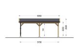 Carport en bois CLASSIC, 4x5.7 m specification 5
