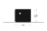 Abri de jardin en bois INES (Isolé, 34 mm + bardage), 6x3 m, 18 m² specification 3
