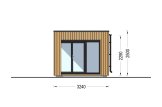 Abri de jardin en bois INES avec terrasse (Isolé RE2020, 44 mm + bardage), 6x3 m, 18 m² specification 5