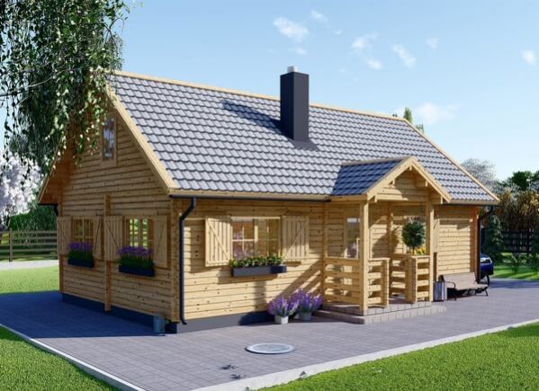 Chalet en bois EMMA (66 mm), 70 m² avp.ui.product_images.thumbnail 1