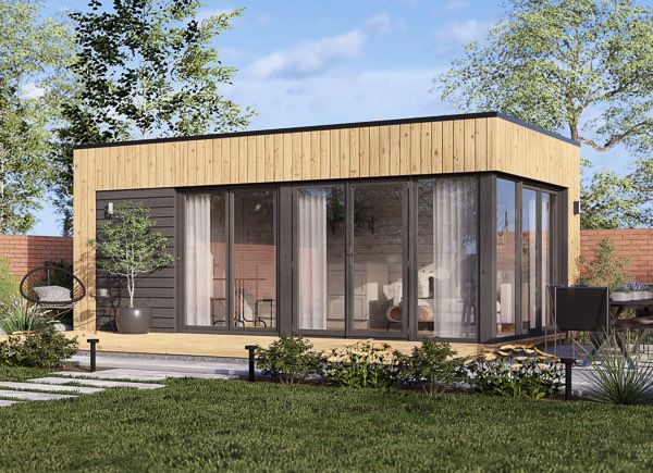 Abri de jardin en bois INES (Isolé RE2020, 34 mm + bardage), 6x3 m, 18 m² avp.ui.product_images.thumbnail 1