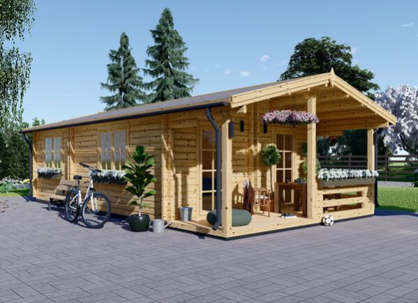 Chalet en bois avec terrasse ARGO (44 mm), 5x9 m, 35 m² + 8m² avp.ui.product_images.thumbnail 1