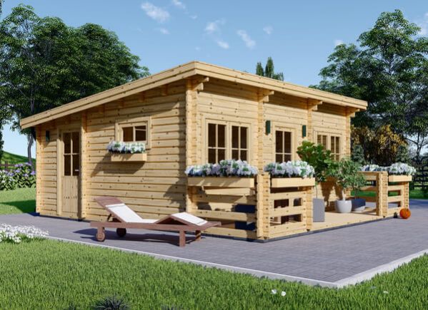 Maison en bois kit en ossature bois MINI 1 G1 MODERN 95-121 m² 3