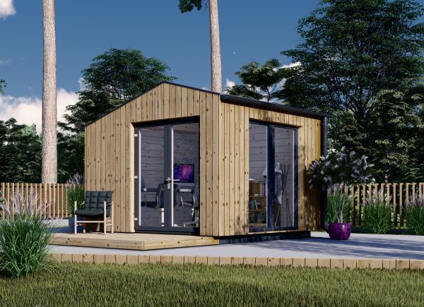 Bureau de jardin TONIA (34 mm + bardage), 3x3 m, 9 m² avp.ui.product_images.thumbnail 1