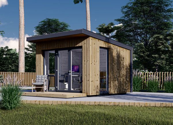 Bureau de jardin EVELIN (34 mm + bardage), 3x3 m, 9 m² avp.ui.product_images.thumbnail 1