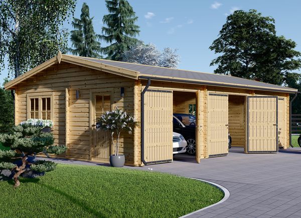 garage en bois 44 mm 6x9 m 54 m