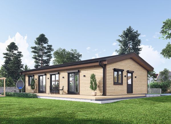 Maison en bois JULIA RV (Isolé RE2020, 44 mm + bardage), 95 m² avp.ui.product_images.thumbnail 1