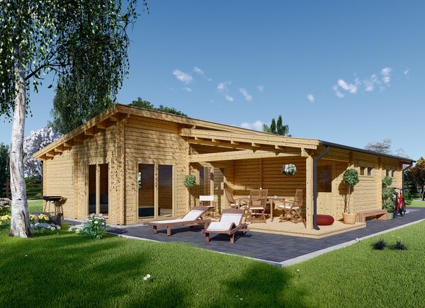 Maison en bois kit l'ossature bois MINI 4 MODERN ENERGO 120 m²