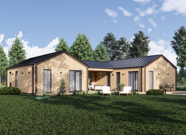Maison en bois SCARLET S (44 mm + bardage), 139 m² avp.ui.product_images.thumbnail 1