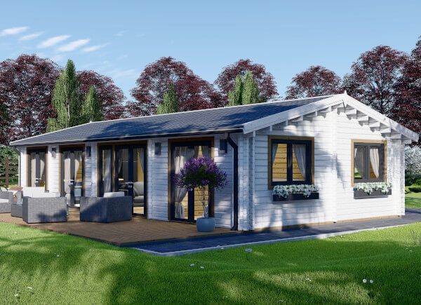 Chalet en bois habitable AGNES (Isolé RE2020, 44+44 mm), 75 m² avp.ui.product_images.thumbnail 1