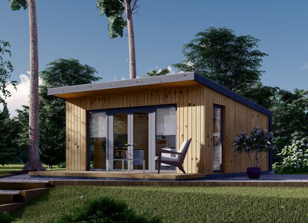 Abri de jardin en bois EVELIN (34 mm + bardage), 5x5 m, 25 m² avp.ui.product_images.thumbnail 1