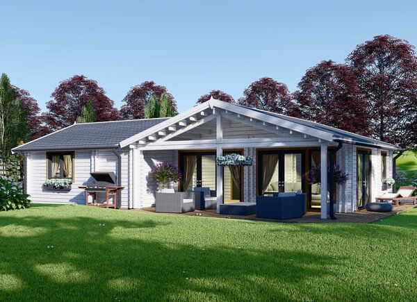 Chalet en bois habitable ADELE (Isolé RE2020, 44+44 mm), 68 m² avp.ui.product_images.thumbnail 1