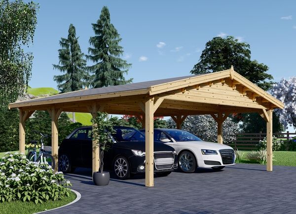 Carport en bois double CLASSIC DUO, 6x6 m, 36 m² avp.ui.product_images.thumbnail 1