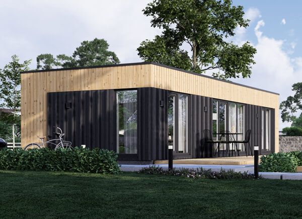 Chalet en bois habitable PREMIUM RV (Isolé RE2020, 44 mm + bardage), 42 m² avp.ui.product_images.thumbnail 1