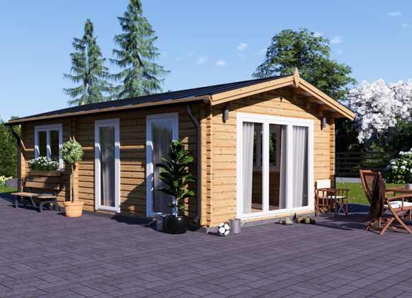 Chalet en bois habitable MAX S (44+44 mm), 4.2x7.5 m, 32 m² avp.ui.product_images.thumbnail 1