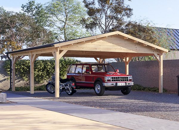Carport en bois double CLASSIC DUO, 6x6 m, 36 m² avp.ui.product_images.thumbnail 1