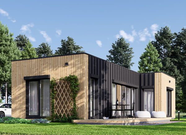 Chalet en bois habitable LUCIA 2 RV (Isolé RE2020, 44 mm + bardage), 50 m² avp.ui.product_images.thumbnail 1
