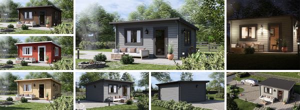 Abri de jardin en bois à toit plat DREUX (34 mm), 5x4 m, 18 m²