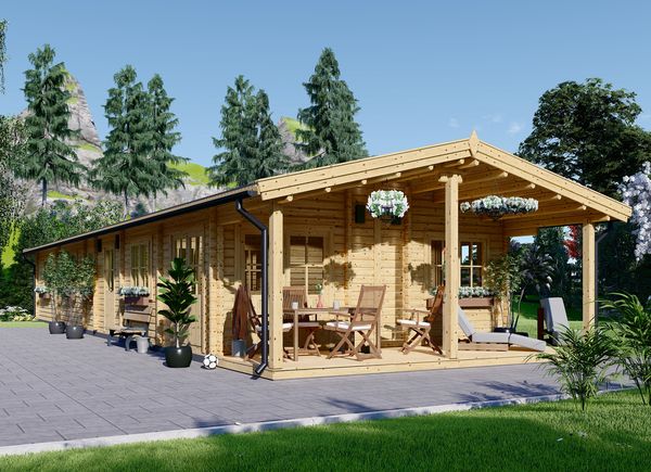 Chalet en bois BOSTON (66 mm), 6x19 m, 114 m² avp.ui.product_images.thumbnail 1