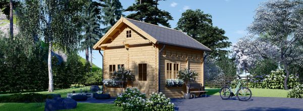 Chalet en bois avec étage AVIGNON (58 mm), 20 m² + 16 m²