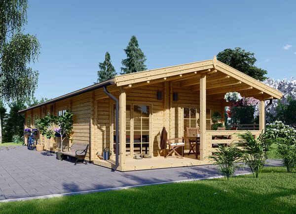 Chalet en bois AVON (66 mm), 6x15 m, 90 m² avp.ui.product_images.thumbnail 1