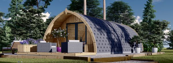 Abri de jardin en bois BRETA avec une chambre à deux lits (44 mm), 4x8 m, 32 m²