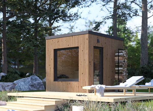 Sauna d'extérieur OKO 1 (34 mm + bardage), 2.3x2.3 m, 4.1 m² avp.ui.product_images.thumbnail 1
