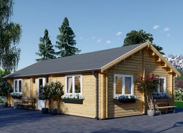 Chalet en bois GRETA S (44+44 mm), 54 m² avp.ui.product_images.thumbnail 1