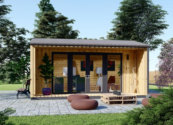 Bureau de jardin TINA (44 mm + bardage), 5.5x5 m, 22 m² avp.ui.product_images.thumbnail 1