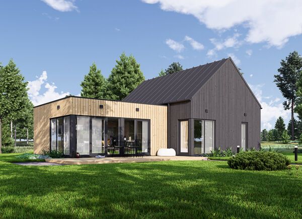 Chalet en bois en kit MIRABEL (44 mm + bardage), 69 m² avp.ui.product_images.thumbnail 1
