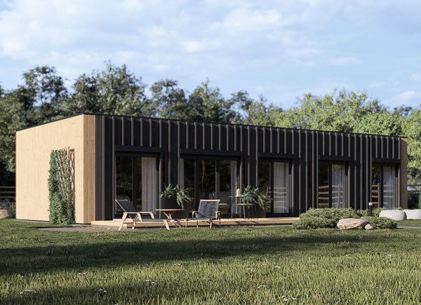 Chalet en bois habitable BELLA 3 RV (Isolé RE2020, 44 mm + bardage), 75 m² avp.ui.product_images.thumbnail 1