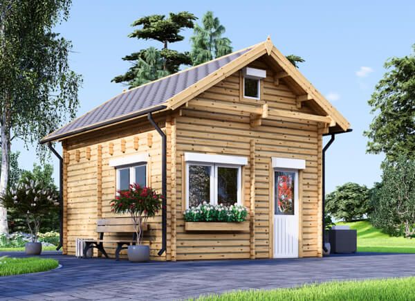 Chalet en bois avec étage AVIGNON S (44 mm), 19.9 m² + 16 m² avp.ui.product_images.thumbnail 1