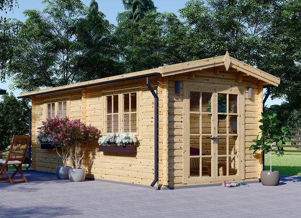 Abri de jardin en bois STRONGHOLD (Isolé, 44+44 mm), 3x6 m, 18 m² avp.ui.product_images.thumbnail 1