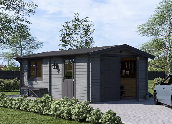 Garage en bois CLASSIC (34 mm), 4x6 m, 24 m² avp.ui.product_images.thumbnail 1