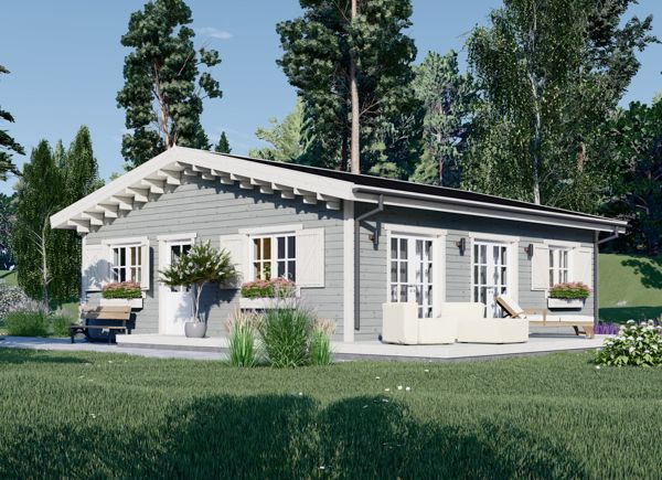 Chalet en bois ALICE S (44 mm + bardage), 63 m² avp.ui.product_images.thumbnail 1