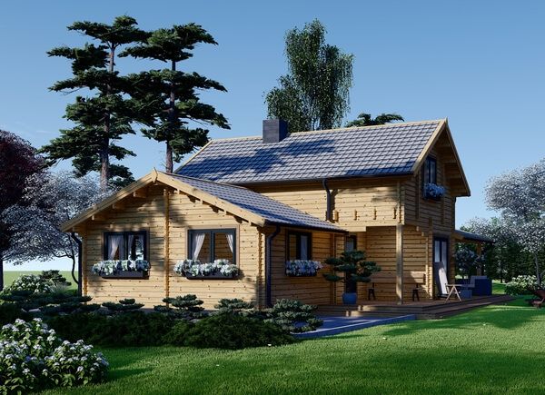 Chalet en bois HOLLAND (66 mm), 113 m² + 13 m² terrasse avp.ui.product_images.thumbnail 1