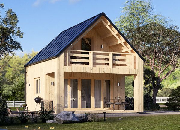 Chalet en bois SARA S (44 mm + bardage), 27 m² avp.ui.product_images.thumbnail 1